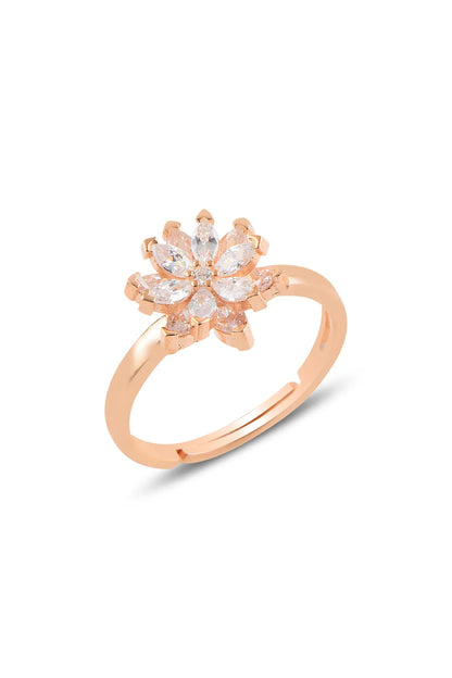 Pembe Lotus Işıltısı – 925 Ayar Gümüş Zarafet Yüzüğü